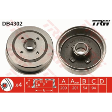 TRW Fékdob TRW DB4302 fékdob