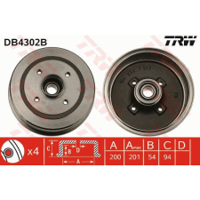 TRW Fékdob TRW DB4302B fékdob