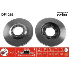 TRW féktárcsa DF4029 autóalkatrész
