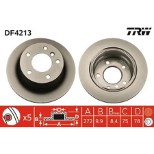 TRW féktárcsa DF4213 autóalkatrész