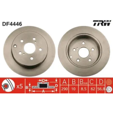 TRW féktárcsa DF4446 autóalkatrész