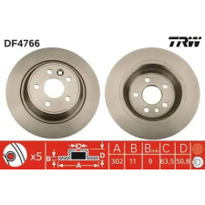 TRW féktárcsa DF4766 autóalkatrész
