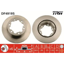 TRW féktárcsa DF4919S autóalkatrész