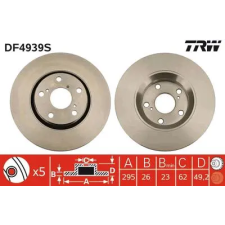TRW féktárcsa DF4939S autóalkatrész