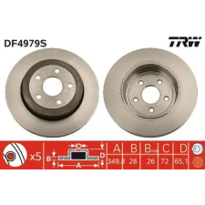 TRW féktárcsa DF4979S autóalkatrész