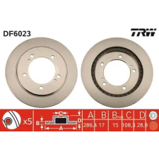 TRW féktárcsa DF6023 autóalkatrész