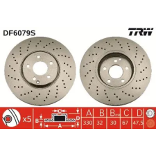 TRW féktárcsa DF6079S autóalkatrész