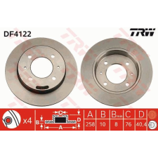 TRW Féktárcsa TRW DF4122 féktárcsa