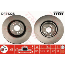 TRW Féktárcsa TRW DF4222S féktárcsa