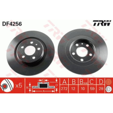 TRW Féktárcsa TRW DF4256 féktárcsa