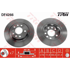 TRW Féktárcsa TRW DF4266 féktárcsa