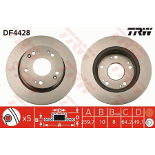 TRW Féktárcsa TRW DF4428 féktárcsa