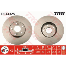 TRW Féktárcsa TRW DF4432S féktárcsa
