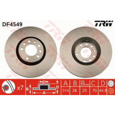 TRW Féktárcsa TRW DF4549 féktárcsa