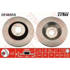TRW Féktárcsa TRW DF4695S féktárcsa