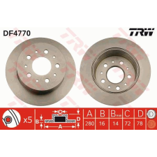 TRW Féktárcsa TRW DF4770 féktárcsa