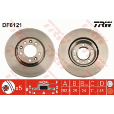 TRW Féktárcsa TRW DF6121 féktárcsa