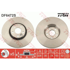 TRW Féktárcsa TRW DF6472S féktárcsa