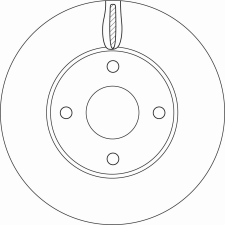 TRW féktárcsa TRW DF6593 féktárcsa