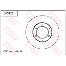 TRW Féktárcsa TRW DF7412 féktárcsa