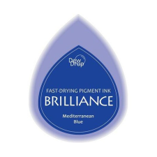 Tsukineko Gyöngyház bélyegzőpárna BD-18, Brilliance / Mediterranean Blue - Földközi-tenger kék (1 db) bélyegző
