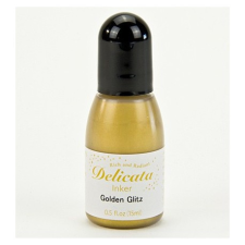 Tsukineko Tintapárna utántöltő , Delicata / Golden Glitz Inker - Arany (1 db) bélyegző