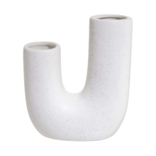 TUBE váza, fehér 18cm dekoráció