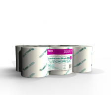 Tubeless PRO 410 Maxi tekercses kéztörlő 1 rétegű, fehér, 100% cellulóz, 411,5 m, 6 tekercs/zsugor higiéniai papíráru