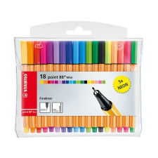 Tűfilc STABILO Point 88 Mini neon 13 + 5db-os készlet filctoll, marker