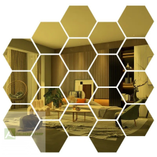 Tükörmatrica arany hatszög , hexagon bútor