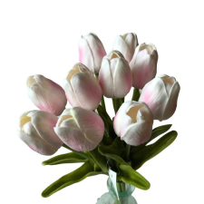  Tulipán csokor - fehér - rózsaszín dekoráció