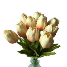 Tulipán csokor - krém - sárga dekoráció