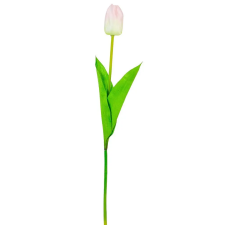  Tulipán szálas fehér halványrózsaszín 54cm dekorációs kellék