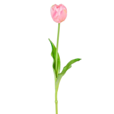  Tulipán szálas gumi rózsaszín M40cm 48db/# dekorációs kellék