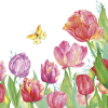  Tulipán Watercolour szalvéta 20 db-os 33x33 cm