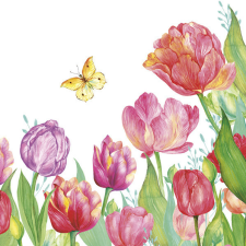 Tulipán Watercolour szalvéta 20 db-os 33x33 cm party kellék