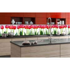  Tulipánok, konyhai matrica hátfal, 350 cm tapéta, díszléc és más dekoráció
