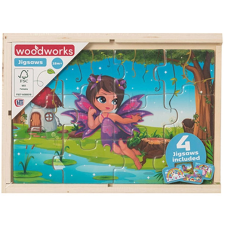 Tündérek és Unikornisok Fa Puzzle 4x12 Darab puzzle, kirakós