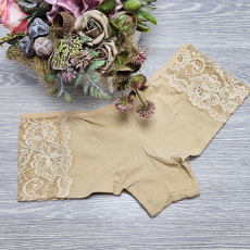 Turbó Csipkés szélű női short-francia alsó L, Drapp