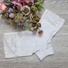 Turbó Csipkés szélű női short-francia alsó L, Fehér női alsó