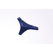  Turbó-Lilla ferde csipkés pamut tanga L, Kék női alsó