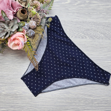 Turbó Varrat nélküli női alsó KÉK-PÖTTYÖS mintás M