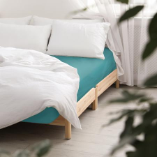  Türkisz zöld pamutszatén gumis lepedő 160x200 cm lakástextília