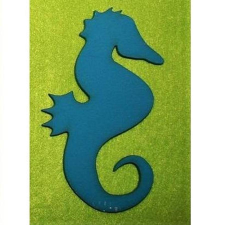  Türkizkék fa csikóhal, mérete: 6x10 cm dekorációs kellék