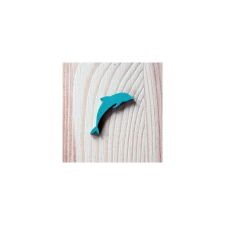 Türkizkék fa delfin, mérete: 2x3 cm dekorációs kellék