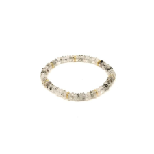 Turmalinkvarc korong karkötő köztessel 6x2mm karkötő