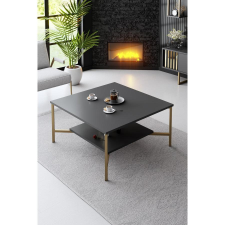 TUTI AG Dohányzóasztal Gold Line - Anthracite, Black bútor