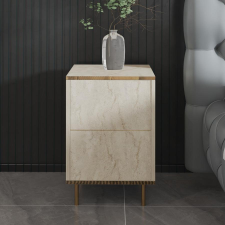 TUTI AG Éjjeliszekrény Imaj - Travertine, Gold bútor