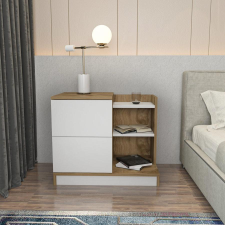 TUTI AG Éjjeliszekrény Rena - White, Oak bútor