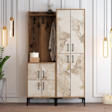 TUTI AG Előszobafal Berlin BA - Diós, Fehér Marble bútor